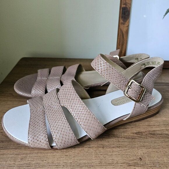 NEW WITHOUT BOX NATURALIZER N5 CONTOUR KAYE LEATHER UPPER BEIGE SANDALS 9.5 - Picture 1 of 13